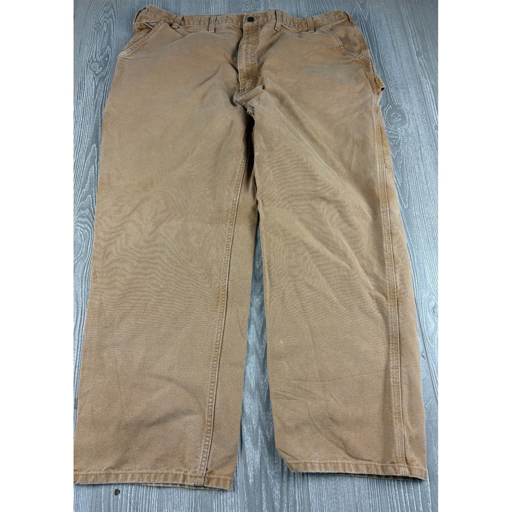 Carhartt B11 BRN Canvas Cotton Carpenter Pants Mens 44x30 Brown Relaxed Fit